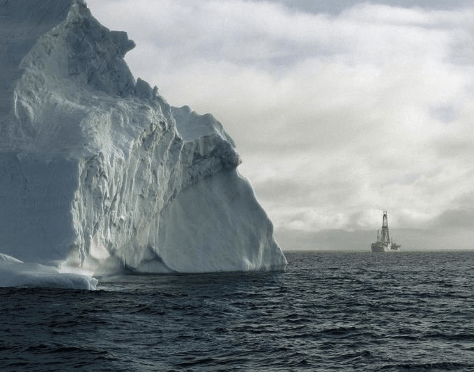 Drillship in Antarctica